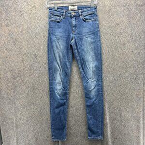 Acne Studios Skinny Jeans Womens 26 Blue Med Wash Mid Rise Denim Stretch